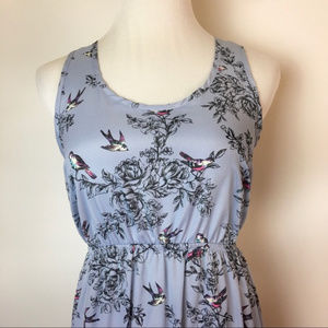 ModCloth Audrey 3+1 bird print maxi dress